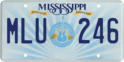 MS license plate MLU246