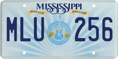 MS license plate MLU256