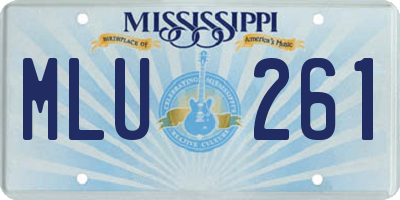 MS license plate MLU261
