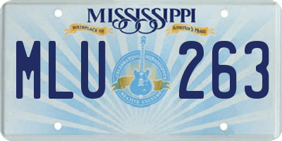MS license plate MLU263