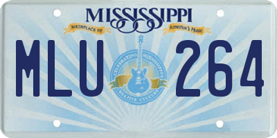 MS license plate MLU264