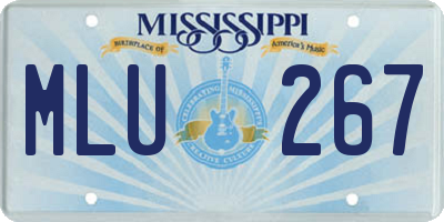 MS license plate MLU267