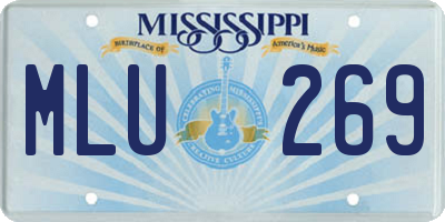 MS license plate MLU269