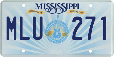 MS license plate MLU271