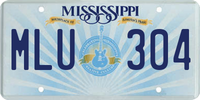 MS license plate MLU304