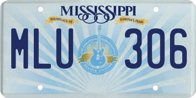 MS license plate MLU306