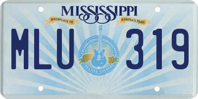 MS license plate MLU319