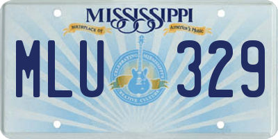 MS license plate MLU329