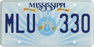 MS license plate MLU330