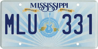 MS license plate MLU331