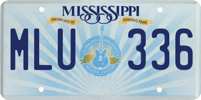 MS license plate MLU336