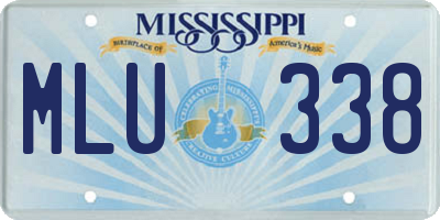 MS license plate MLU338
