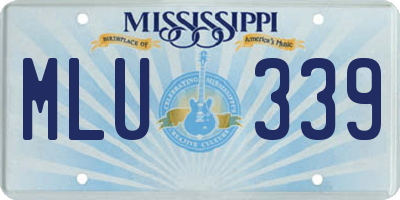 MS license plate MLU339