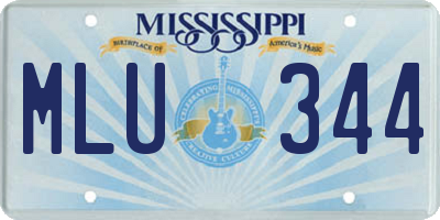 MS license plate MLU344