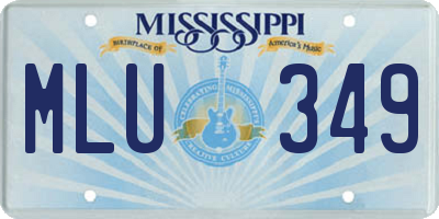 MS license plate MLU349