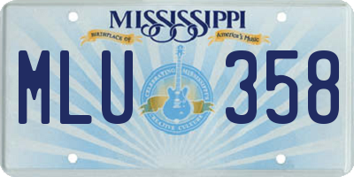 MS license plate MLU358