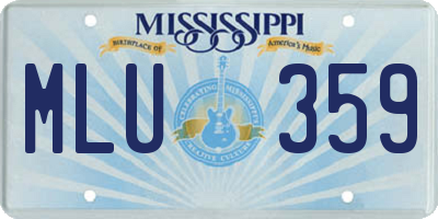 MS license plate MLU359
