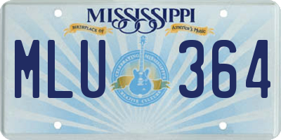 MS license plate MLU364