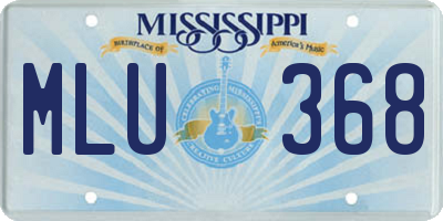MS license plate MLU368