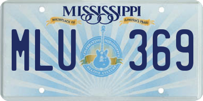 MS license plate MLU369