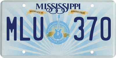 MS license plate MLU370