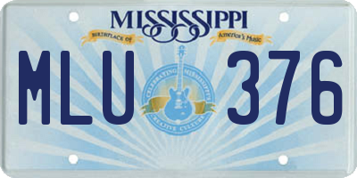 MS license plate MLU376