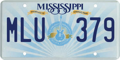 MS license plate MLU379