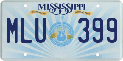 MS license plate MLU399