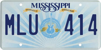 MS license plate MLU414