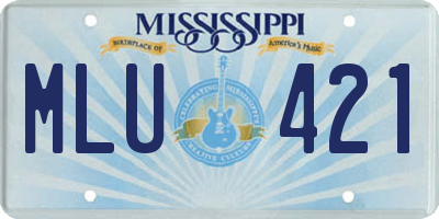 MS license plate MLU421