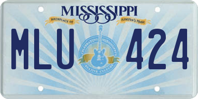 MS license plate MLU424