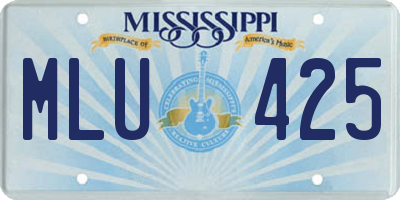 MS license plate MLU425