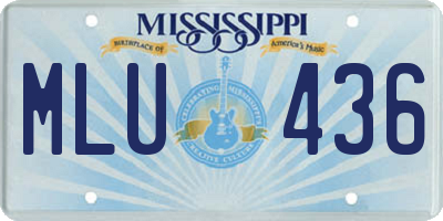 MS license plate MLU436