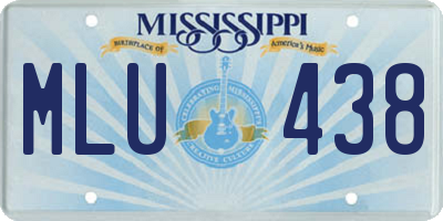 MS license plate MLU438
