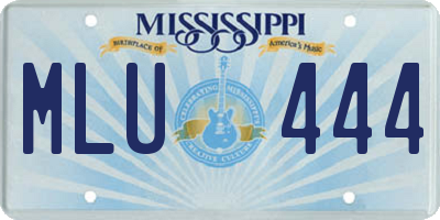MS license plate MLU444