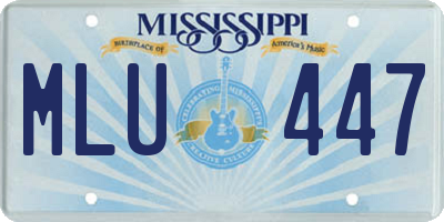 MS license plate MLU447