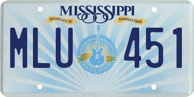 MS license plate MLU451