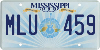 MS license plate MLU459
