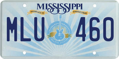 MS license plate MLU460