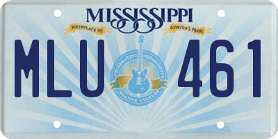 MS license plate MLU461