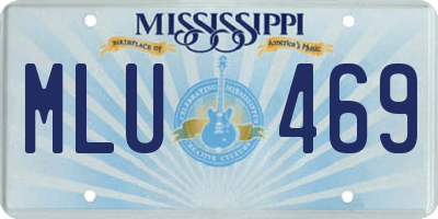 MS license plate MLU469