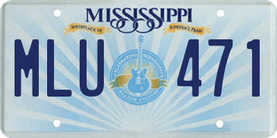 MS license plate MLU471