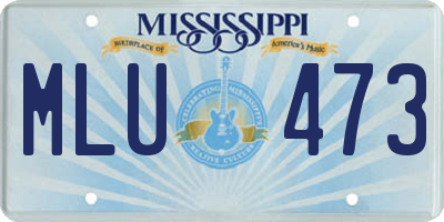 MS license plate MLU473