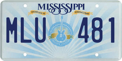 MS license plate MLU481