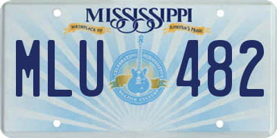 MS license plate MLU482