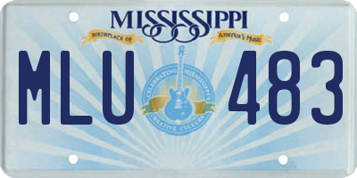 MS license plate MLU483