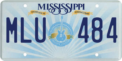 MS license plate MLU484