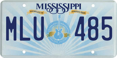 MS license plate MLU485