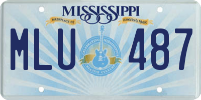 MS license plate MLU487