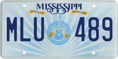 MS license plate MLU489